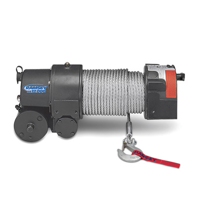 Electric worm gear winches